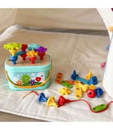 WOOPIE GREEN Montessori motoorse arengu ehituskomplekt 12-ühes (FSC)