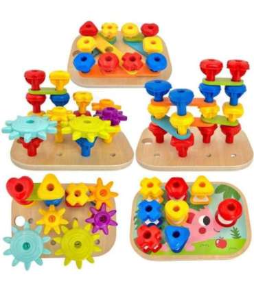 WOOPIE GREEN Montessori motoorse arengu ehituskomplekt 12-ühes (FSC)