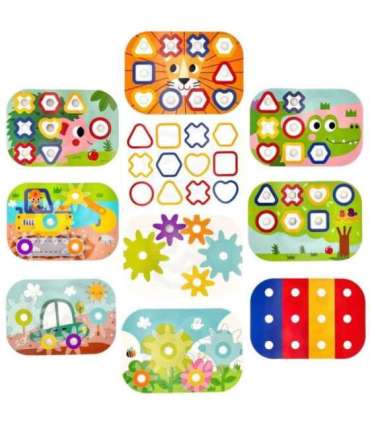 WOOPIE GREEN Montessori motoorse arengu ehituskomplekt 12-ühes (FSC)