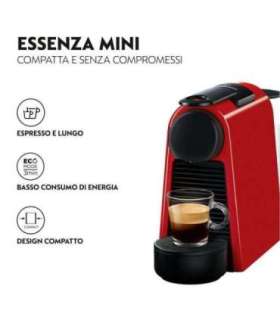 DeLonghi Coffeemachine Nespresso Essenza Mini EN85 R DelonghiR Delonghi R red (EN85.R)