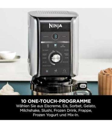 Ninja Icecreme Maker (NC502EU) Creami Deluxe 10-in1 10in1 black silver