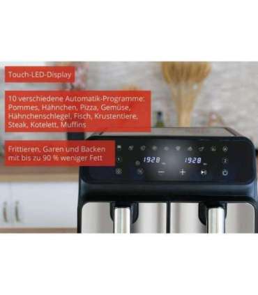 Unold Air Fryer Double Twin Zone black silver (58685)