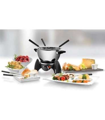 Unold Electric Fondues 0,8l 6 persons stainless steel black Schwarz (48615)