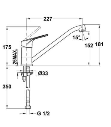 Segisti Teka MTP913TG must graniit