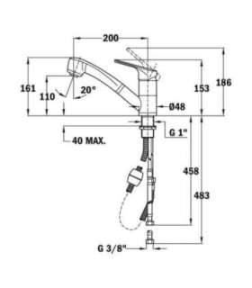 Sink Tap Teka MTP978, chrom