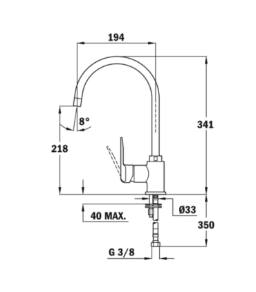 Segisti Teka SP995 must graniit