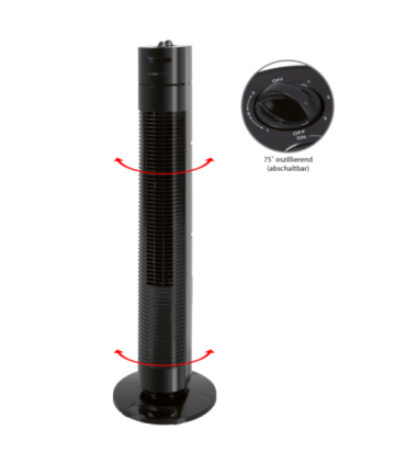 Tower ventilator Clatronic, black