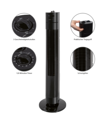 Tower ventilator Clatronic, black