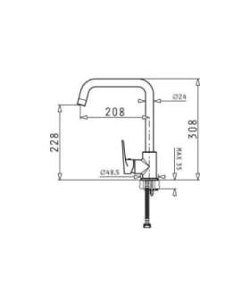 Kitchen tap Pyramis chrome