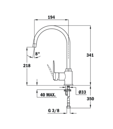 Segisti Teka IN995 Inca must graniit