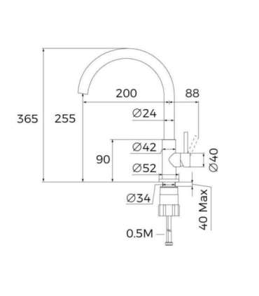 Sink tap Teka stainless steel