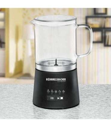 Rommelsbacher Milk Frother 500ml stainless steel black Schwarz MS 625 (MS 625)