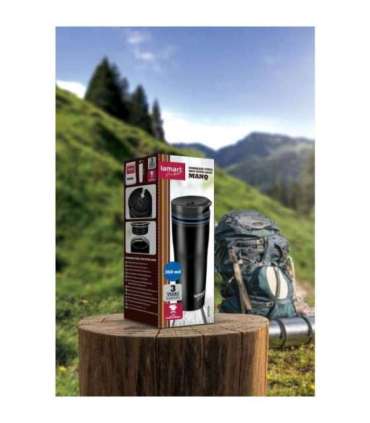 Termotass 360ml Manq Lamart LT4050, must/sinine