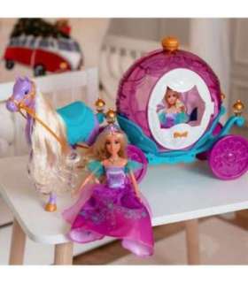 WOOPIE ROYAL Lalka Księżniczka Lily i Magiczny Duży Powóz Karoca Akcesoria