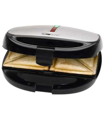 Clatronic ST/WA 3670 sandwich maker 800 W Black, Stainless steel