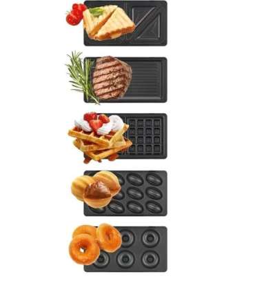 MPM MOP-54 Sandwich Toaster 5-in-1 Black