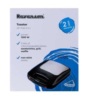 Toaster Ravanson OP-7050 Black, Silver 1200 W