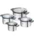 ZWILLING SIMPLIFY 66870-004-0 Pots set Stainless steel 4 pcs. Silver Black