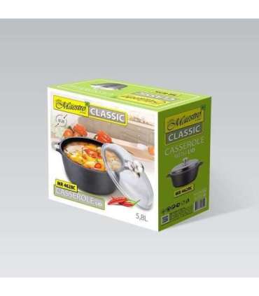 Maestro MR-4628C Pot with lid 28 cm 5,8 l Black