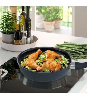Maestro MR-1205-28 Frying pan with lid, 28 cm, black