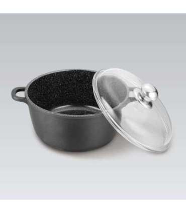 Maestro MR-4616C Pot with lid 16 cm 1 l Black