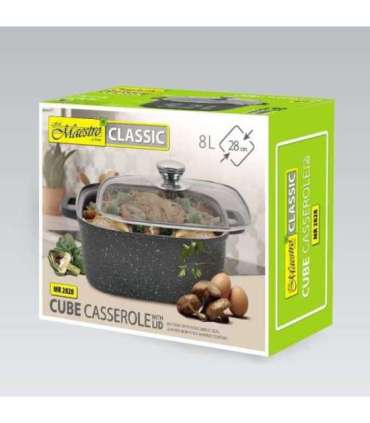 Maestro MR-2828 Pot with lid 28 cm 8 l Black