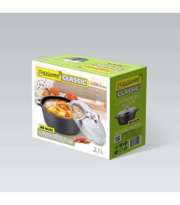 Maestro MR-4620C Pot with lid 20 cm 2,1 l Black