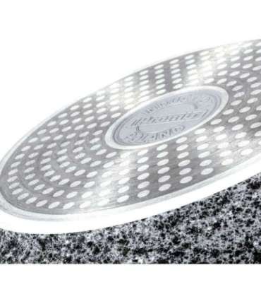 PROMIS Set of pots GRANITE, saucepan 16 cm, pots 20,24,28 brown handles