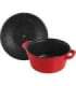 Staub La Cocotte Round Cast iron Casserole baking dish -- SET OF 3 PIECES