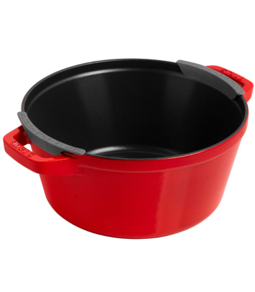 Staub La Cocotte Round Cast iron Casserole baking dish -- SET OF 3 PIECES