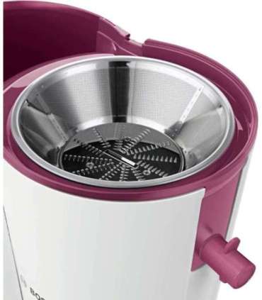 Bosch MES25C0 juice maker Centrifugal juicer 700 W Cherry (fruit), Transparent, White