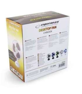 Esperanza EHF003WE, 12'' desk fan, White and Gray