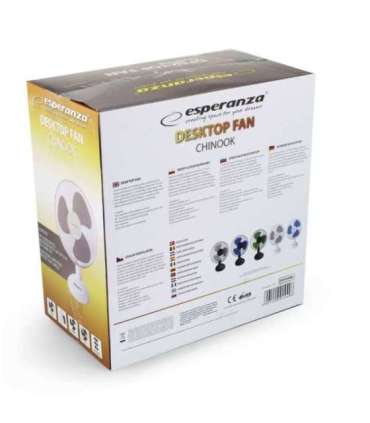 Esperanza EHF003WE, 12'' desk fan, White and Gray