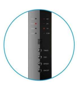 N'OVEEN F455 16"/40 cm standing fan with remote control, Black