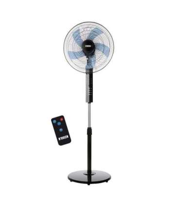 N'OVEEN F455 16"/40 cm standing fan with remote control, Black
