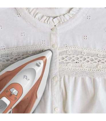 Tefal Virtuo 30 FV2C40E0 iron Dry & Steam iron Ceramic soleplate 2000 W Peach, White