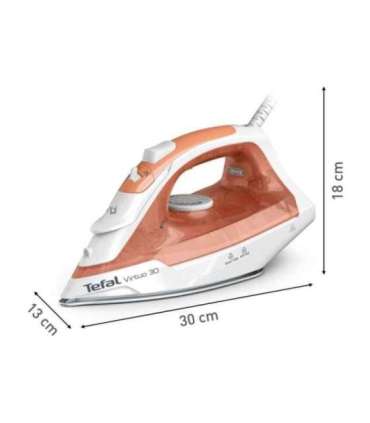 Tefal Virtuo 30 FV2C40E0 iron Dry & Steam iron Ceramic soleplate 2000 W Peach, White