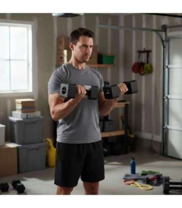 HL02 ADJUSTABLE DUMBBELLS BLACK 2 x 5 KG HMS