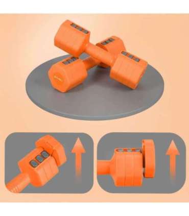 HL03 ADJUSTABLE DUMBBELLS ORANGE 2 x 2.5 KG HMS