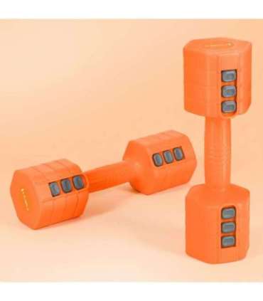 HL03 ADJUSTABLE DUMBBELLS ORANGE 2 x 2.5 KG HMS