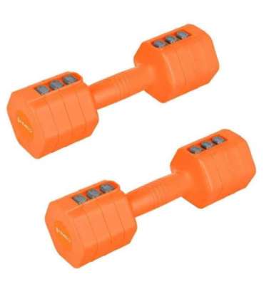 HL03 ADJUSTABLE DUMBBELLS ORANGE 2 x 2.5 KG HMS