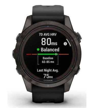 Garmin fēnix 7S Pro 3.05 cm (1.2") MIP 42 mm Digital 240 x 240 pixels Touchscreen Black Wi-Fi GPS (satellite)