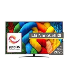 LG NanoCell AI 75NANO81A3A TV 190.5 cm (75") 4K Ultra HD Smart TV Wi-Fi Black