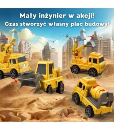 WOOPIE puksiirauto komplekt 5 autoga - teedeabi