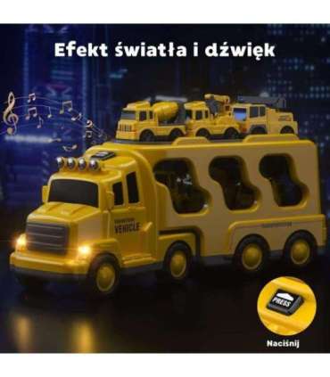 WOOPIE puksiirauto komplekt 5 autoga - teedeabi