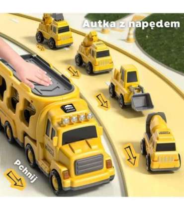 WOOPIE puksiirauto komplekt 5 autoga - teedeabi