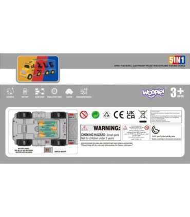WOOPIE puksiirauto komplekt 5 autoga - teedeabi