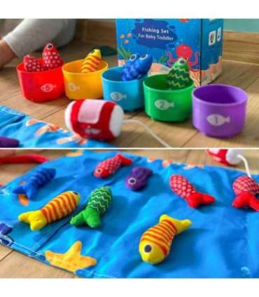 WOOPIE Zestaw Małego Wędkarza Nauka Liczenia 22 El.