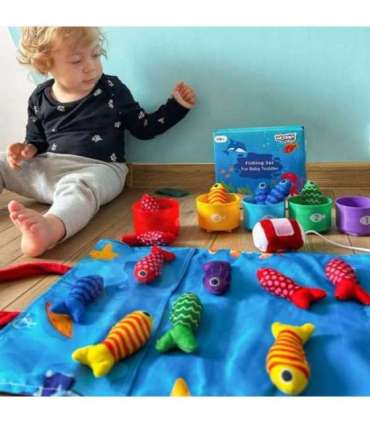 WOOPIE Zestaw Małego Wędkarza Nauka Liczenia 22 El.