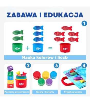 WOOPIE Zestaw Małego Wędkarza Nauka Liczenia 22 El.